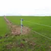 Bungee rope for electric fence gaps - example