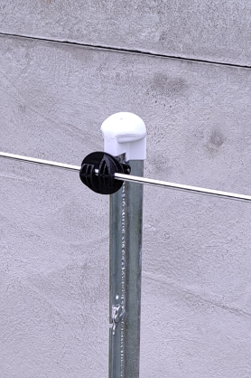 White Post cap with clipex fence post